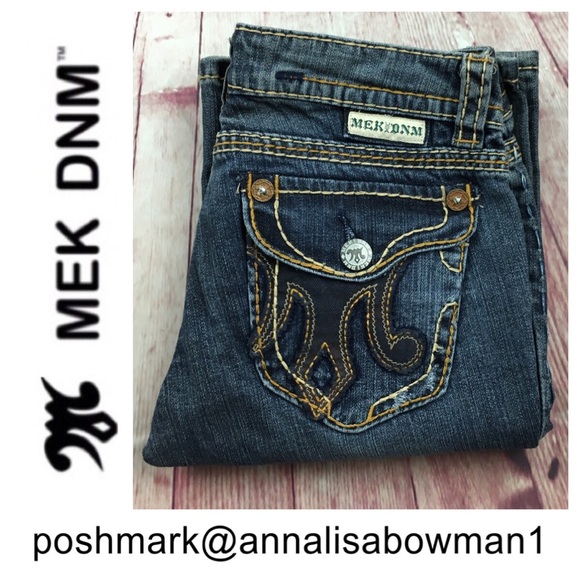 🐞MEK Denim Natal Bootcut denim jean size 25 - Picture 1 of 8